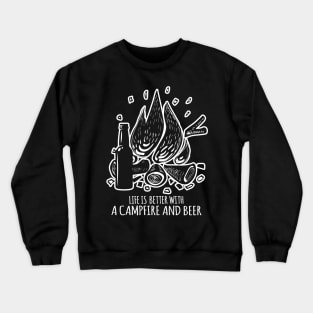 Funny Campfire Beer Crewneck Sweatshirt